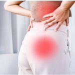 坐骨神経痛で辛い女性の画像